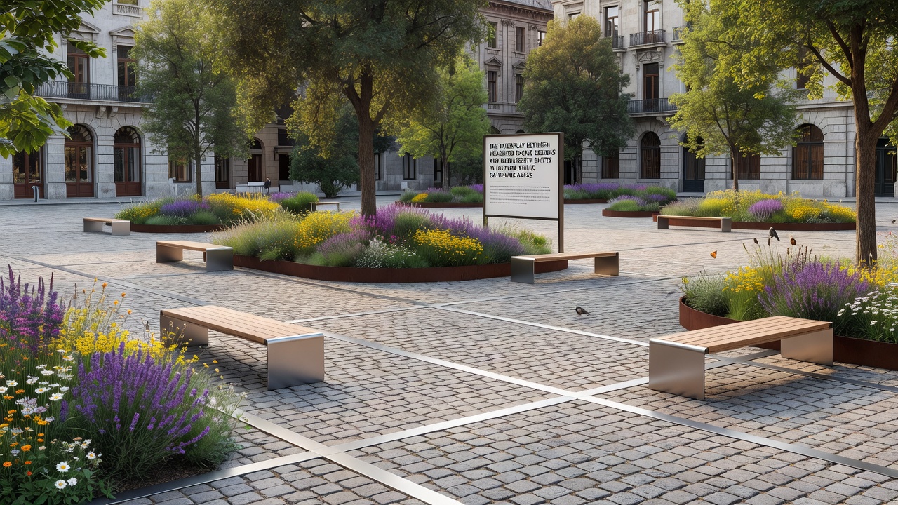 The Interplay Between Measured Pacing Designs and Biodiversity Shifts in Historic Public Gathering Areas